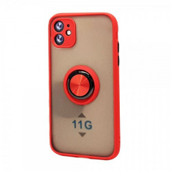 Tuff Slim Armor Hybrid Ring Stand Case for Apple iPhone 11 [6.1] (Red)