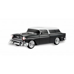 Vintage Style Car Bluetooth Speaker, LED Lights, USB & SD Slot, FM Radio, AUX Port, WS-1955 for All Bluetooth Devices (Black)