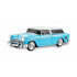 Vintage Style Car Bluetooth Speaker, LED Lights, USB & SD Slot, FM Radio, AUX Port, WS-1955 for All Bluetooth Devices (Blue)