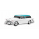Vintage Style Car Bluetooth Speaker, LED Lights, USB & SD Slot, FM Radio, AUX Port, WS-1955 for All Bluetooth Devices (White)