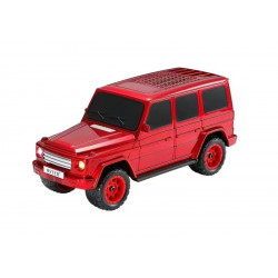 SUV Shaped Bluetooth Speaker, Compact & Rugged, LED Lights, USB & SD Slot, FM Radio, WS591 for All Bluetooth Devices (Red)