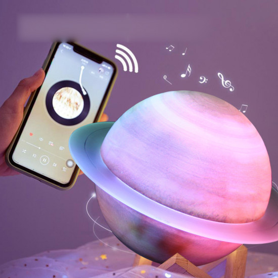 Planet Design Round Portable Bluetooth Speaker YM103: Wireless, SD Card Slot, USB, FM Radio, Strong Shell, Universal Compatibility (Purple)