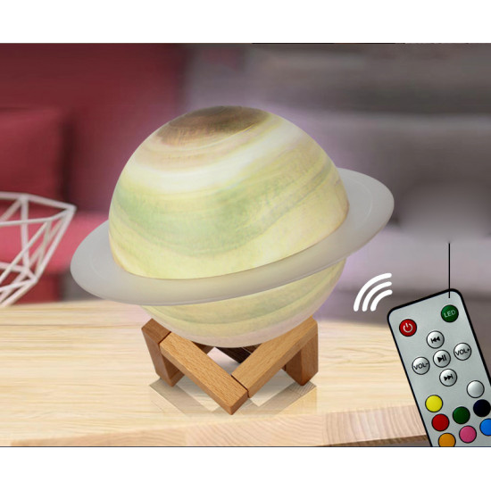 Planet Design Round Portable Bluetooth Speaker YM103: Wireless, SD Card Slot, USB, FM Radio, Strong Shell, Universal Compatibility (Orange)