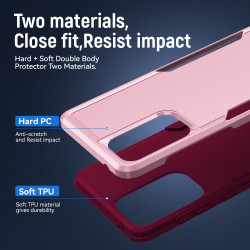 Heavy Duty Strong Armor Hybrid Trailblazer Case Cover for Samsung Galaxy A73 5G (Pink) Heavy Duty Strong Armor Hybrid Trailblazer Case Cover for Samsung Galaxy A73 5G (Pink)