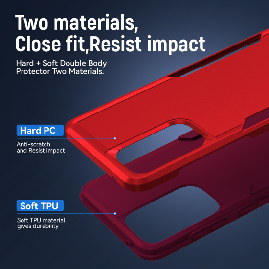 Heavy Duty Strong Armor Hybrid Trailblazer Case Cover for Samsung Galaxy A33 5G (Red)