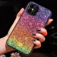 Glitter Luxury Sparkle Rainbow Crystal Bling Diamond Case for Apple iPhone 12 / 12 Pro 6.1 (Blue Mix)