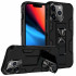 Military Grade Armor Protection Stand Magnetic Feature Case for Apple iPhone 13 Pro Max (6.7) (Black)