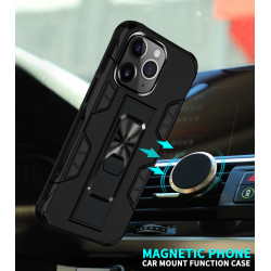 Military Grade Armor Protection Stand Magnetic Feature Case for Apple iPhone 13 Pro Max (6.7) (Black) Military Grade Armor Protection Stand Magnetic Feature Case for Apple iPhone 13 Pro Max (6.7) (Black)