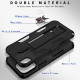 Military Grade Armor Protection Stand Magnetic Feature Case for Apple iPhone 13 Pro Max (6.7) (Black)