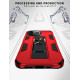 Military Grade Armor Protection Stand Magnetic Feature Case for Apple iPhone 13 Pro Max (6.7) (Red)