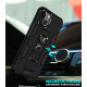 Military Grade Armor Protection Stand Magnetic Feature Case for Apple iPhone 13 (6.1) (Black)