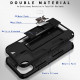 Military Grade Armor Protection Stand Magnetic Feature Case for Apple iPhone 13 (6.1) (Black)