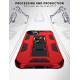 Military Grade Armor Protection Stand Magnetic Feature Case for Apple iPhone 13 (6.1) (Red)