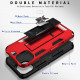 Military Grade Armor Protection Stand Magnetic Feature Case for Apple iPhone 13 (6.1) (Red)