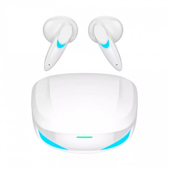 TWS Ultra Clear 3D Sound Gaming Bluetooth Wireless Headphone Earbuds G10 - Universal Compatibility, Built-in Mic, HiFi Sound (White)