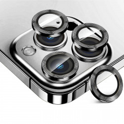 Premium Guard Titanium Alloy HD Tempered Glass Camera Lens Protector for Apple iPhone 14, iPhone 14 Plus (Black)