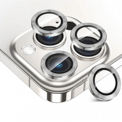 Premium Guard Titanium Alloy HD Tempered Glass Camera Lens Protector for Apple iPhone 13 [6.1] / 13 Mini [5.4]-(White)