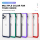 Strong Crystal Clear Slim Hard Bumper Protective Case for Apple iPhone 13 [6.1] (Red)