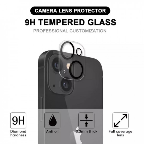 Camera Lens HD Tempered Glass Protector for Apple iPhone 14 [6.1] / iPhone 14 Plus [6.7] (Clear)