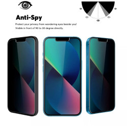 Privacy Anti-Spy Full Cover Tempered Glass Screen Protector for Apple iPhone 15 (Black)