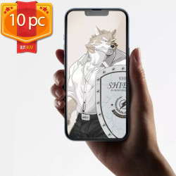 10-Pc Transparent Tempered Glass Screen Protector for iPhone 14/13/13 Pro [6.1]