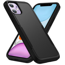 Heavy Duty Strong Armor Hybrid Trailblazer Case Cover for Apple iPhone 11 (6.1 inch) (Black)