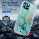 Design Fashion Heavy Duty Strong Armor Hybrid Picture Printed Case Cover for Apple iPhone 13 [6.1] (Marble)