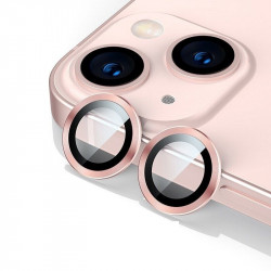 Premium Guard Titanium Alloy HD Tempered Glass Camera Lens Protector for Apple iPhone 13 [6.1] / 13 Mini [5.4]-(RoseGold)