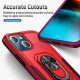 Heavy Duty Strong Armor Ring Stand Grip Hybrid Trailblazer Case Cover for Apple iPhone 13 [6.1] (Navy Blue)