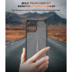 Super Armor Translucent Carbon Fiber Design Hybrid Case for Apple iPhone 13 Pro Max (Navy Blue)