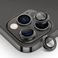 Premium Guard Titanium Alloy HD Tempered Glass Camera Lens Protector for Apple iPhone 13 [6.1] / 13 Mini [5.4]-(Black)