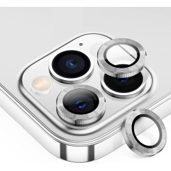 Premium Guard Titanium Alloy HD Tempered Glass Camera Lens Protector for Apple iPhone 13 Pro, iPhone 13 Pro Max (Silver)