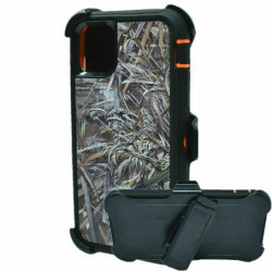 Premium Camo Heavy Duty Case with Clip for Apple iPhone 14 Pro Max 6.7 (Grass Orange)