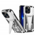 Military Grade Armor Protection Shockproof Hard Kickstand Case for Apple iPhone 13 Pro Max (Silver)