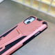 Military Grade Armor Protection Shockproof Hard Kickstand Case for Apple iPhone 13 [6.1] (Rose Gold)
