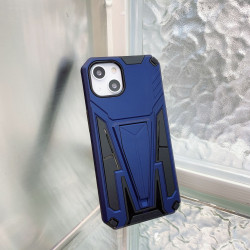 Military Grade Armor Protection Shockproof Hard Kickstand Case for Apple iPhone 13 [6.1] (Navy Blue)
