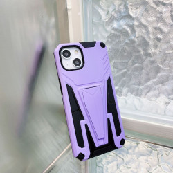 Military Grade Armor Protection Shockproof Hard Kickstand Case for Apple iPhone 13 [6.1] (Purple)