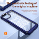 Strong Clear Armor Plate Slim Edge Bumper Protective Case for Apple iPhone 14 Plus [6.7] (Navy Blue)