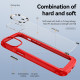 Strong Clear Armor Plate Slim Edge Bumper Protective Case for Apple iPhone 14 [6.1] (Red)