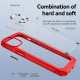 Strong Clear Armor Plate Slim Edge Bumper Protective Case for Apple iPhone 14 Plus [6.7] (Red)