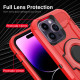 Premium Shockproof Heavy Duty Armor Magnetic MagSafe Case With Rugged Stand for Apple iPhone 14 [6.1] (Red)