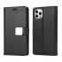 Multi Pockets Folio Flip Leather Wallet Case with Strap for Apple iPhone 14 Pro Max [6.7] (Black)