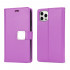 Multi Pockets Folio Flip Leather Wallet Case with Strap for Apple iPhone 14 Pro Max [6.7] (Purple)