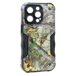 Design Fashion Picture Design Strong Shockproof Hybrid Grip Case Cover for Apple iPhone 14 [6.1] (Camo Green)