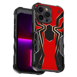 Design Fashion Picture Design Strong Shockproof Hybrid Grip Case Cover for Apple iPhone 14 Pro [6.1] (Spider Red)