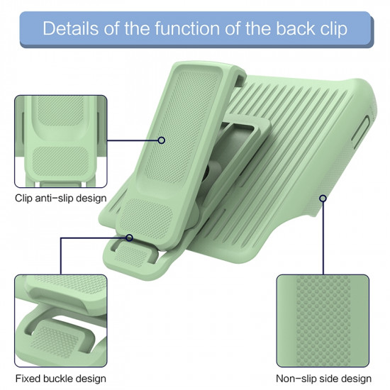 Premium Impact Protection Shockproof Heavy Duty Armor Explorer Case with Clip for Apple iPhone 14 Pro [6.1] (Green)
