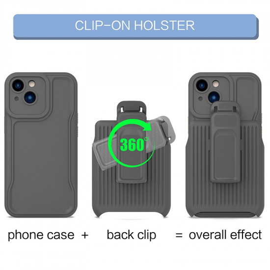 Premium Impact Protection Shockproof Heavy Duty Armor Explorer Case with Clip for Apple iPhone 14 [6.1] (Green)