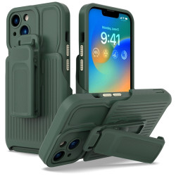 Premium Impact Protection Shockproof Heavy Duty Armor Explorer Case with Clip for Apple iPhone 14 [6.1] (Green)