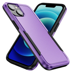 Shockproof Heavy Duty Armor Hybrid Trailblazer Case for iPhone 15 Plus (Purple)