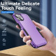 Heavy Duty Strong Armor Hybrid Trailblazer Case Cover for Apple iPhone 14 [6.1] (Purple)